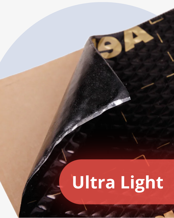 Close-up of a product with 'Ultra Light' label on a textured surface