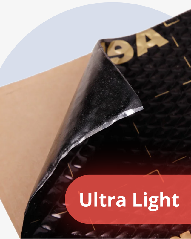 Close-up of a product with 'Ultra Light' label on a textured surface