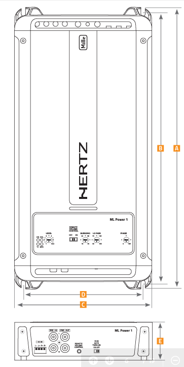 MILLE 1200W 1 CHANNEL AMPLIFIER (ML POWER 1) — image 2